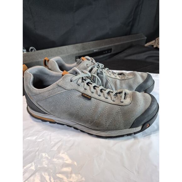 Oboz Bozeman Low Leather Hiking Shoes Charcoal Gray Men’s Size 12 main image 7